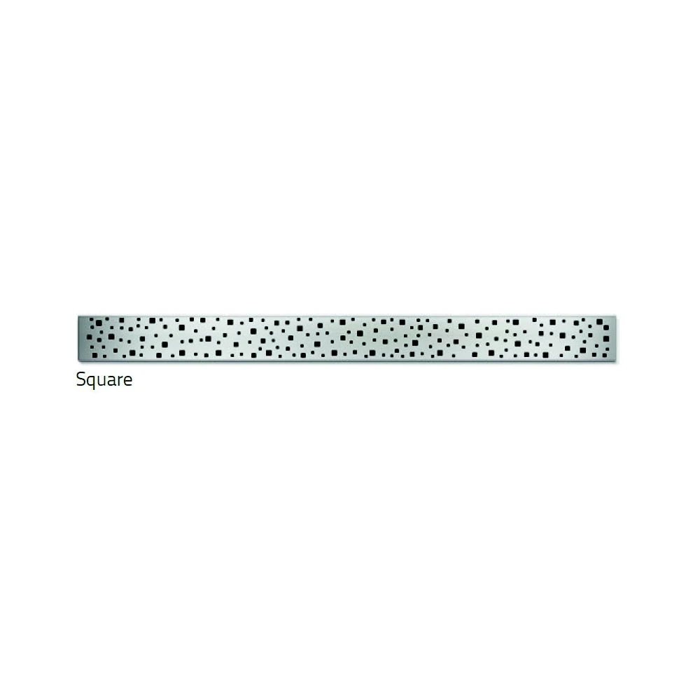 Rigola de interior montate la perete MCH cu gratar de inox SQUARE mata, 850 mm