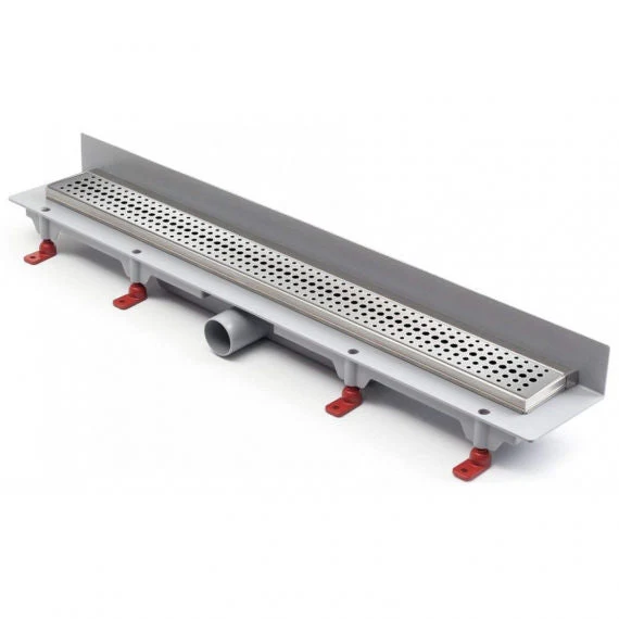Rigola de interior montate la perete MCH cu gratar de inox BASIC mata, 350 mm