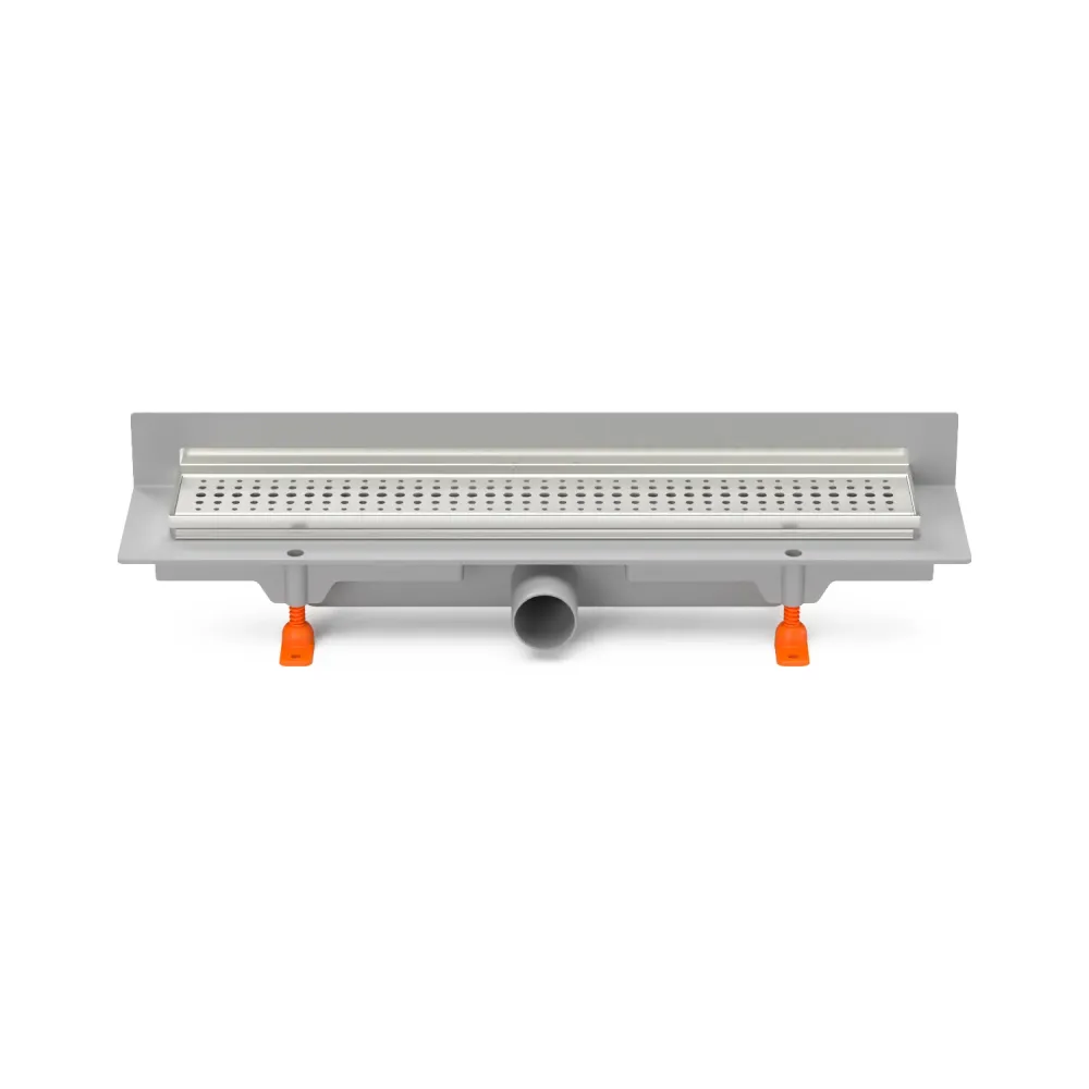 Rigola de interior montate la perete MCH cu rama si gratar de inox BASIC lucioasa, 350 mm