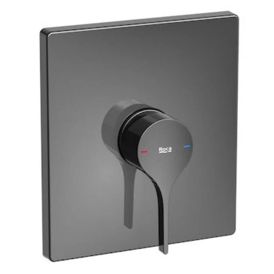 Roca Insignia Baterie dus monocomanda, negru lucios (titanium black)