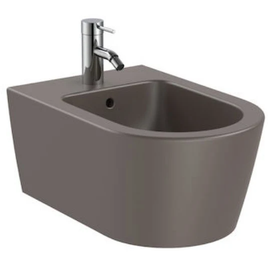 Roca Inspira Round Bideu suspendat, 37x56 cm, maro (coffee)