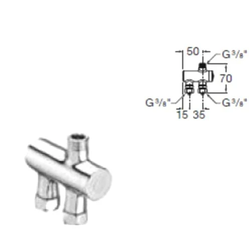 Roca Micro-T Mixer pentru baterie dus termostatata cu temporizare