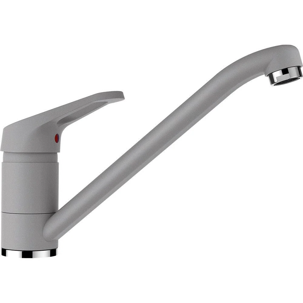 Schock Formhaus D-100 Set chiuveta bucatarie granit Cristalite 86x50 cm si baterie monocomanda Cosmo Croma, gri deschis