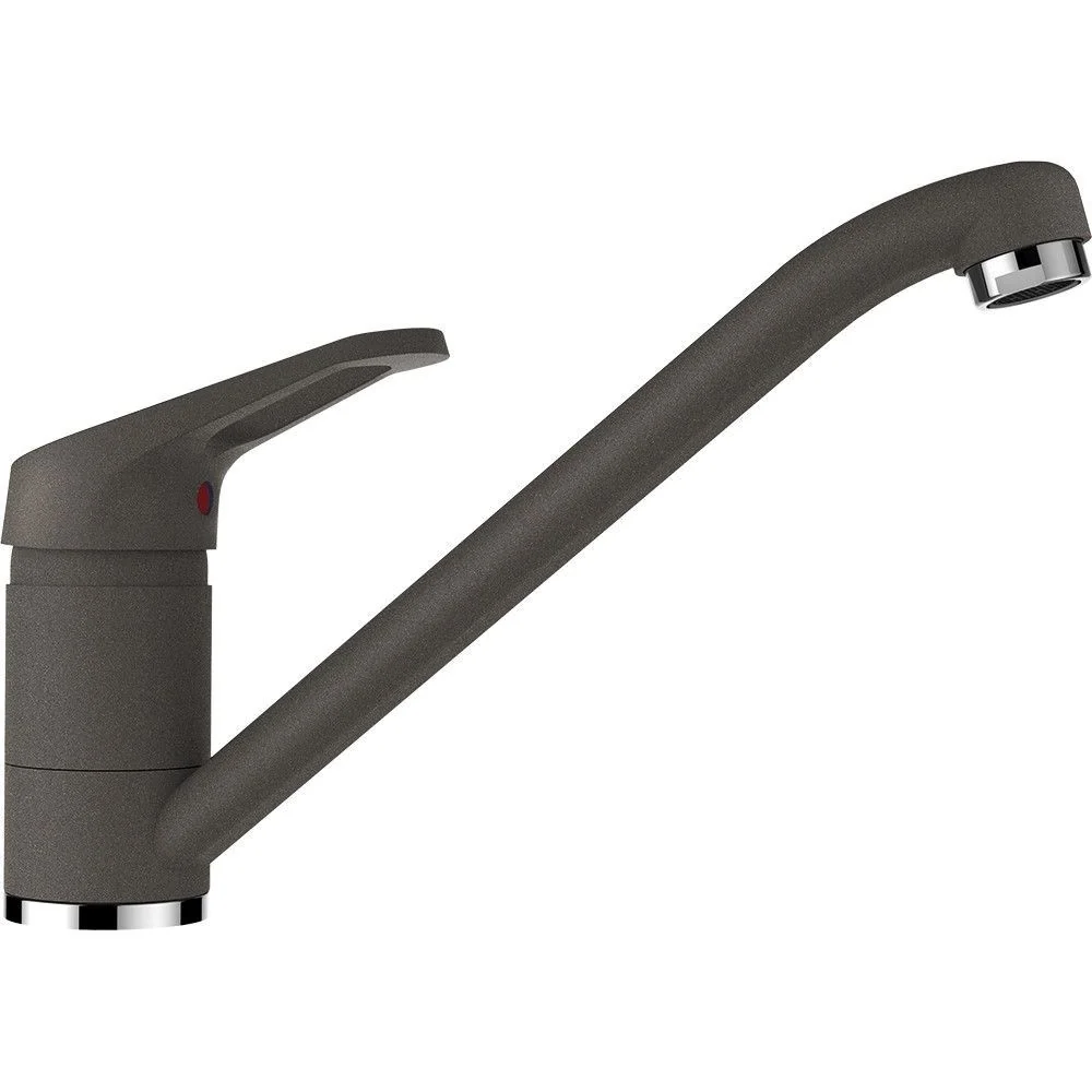 Schock Formhaus D-100 Set chiuveta bucatarie granit Cristalite 86x50 cm si baterie monocomanda Cosmo Asphalt, gri inchis