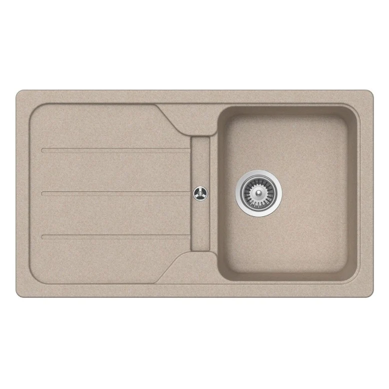 Schock Formhaus D-100 Set chiuveta bucatarie granit Cristalite 86x50 cm si baterie monocomanda Plutos Sabbia, bej