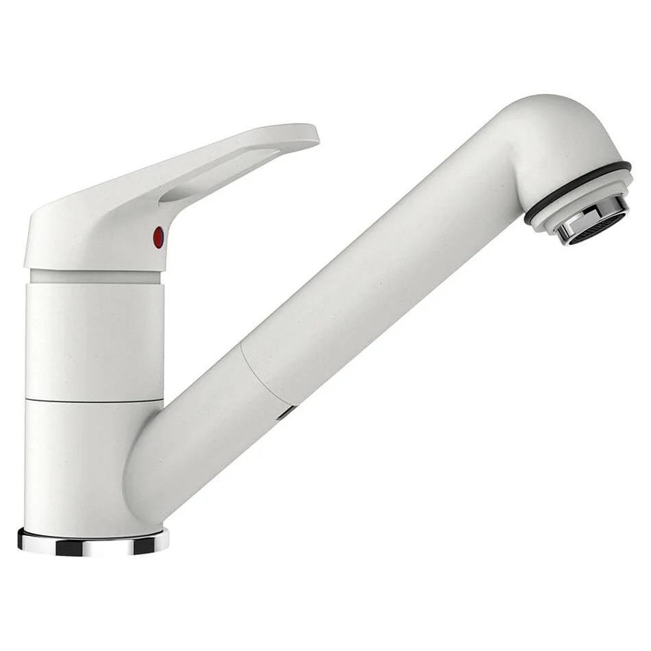 Schock Formhaus D-100S Set chiuveta bucatarie granit Cristalite 78x50 cm si baterie cu dus extractibil Cosmo Alpina, alb