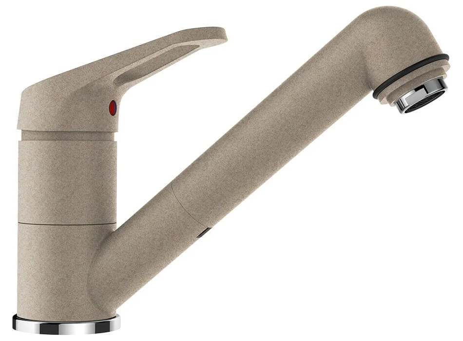 Schock Formhaus D-200 Set chiuveta bucatarie granit Cristalite 116x50 cm si baterie cu dus extractibil Cosmo Sabbia, bej