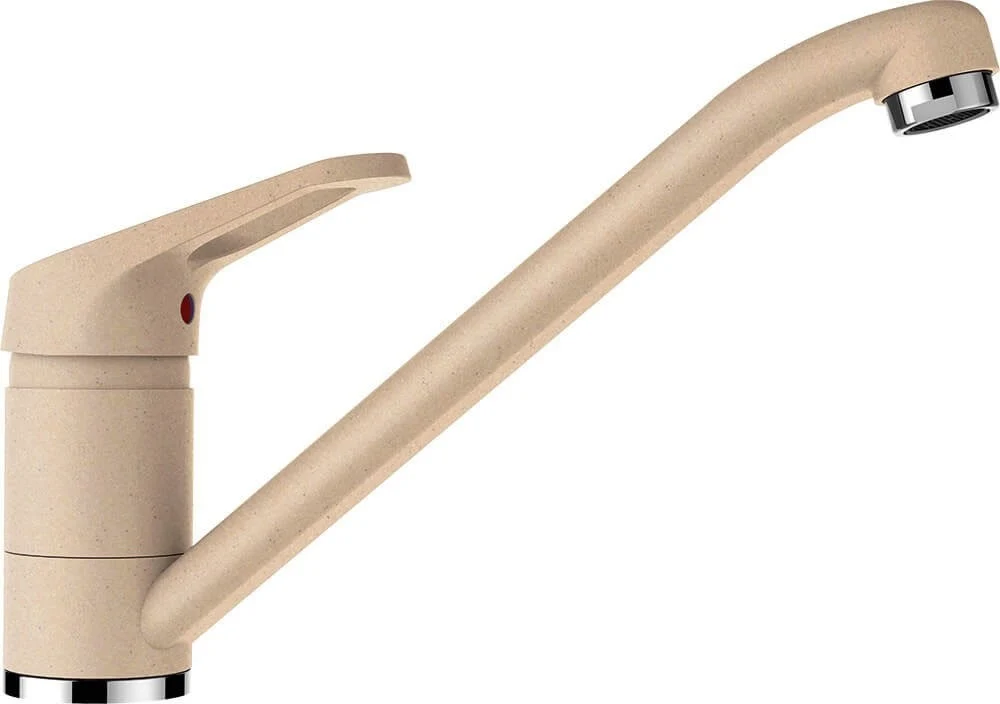 Schock Formhaus D-200Set chiuveta bucatarie granit Cristalite 116x50 cm si baterie monocomanda Cosmo Moonstone, crem