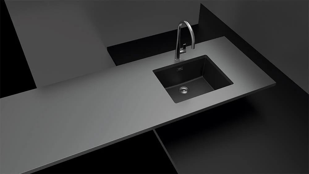 Schock Greenwich N-100L Chiuveta bucatarie granit Cristadur 55x45 cm, negru intens (puro)