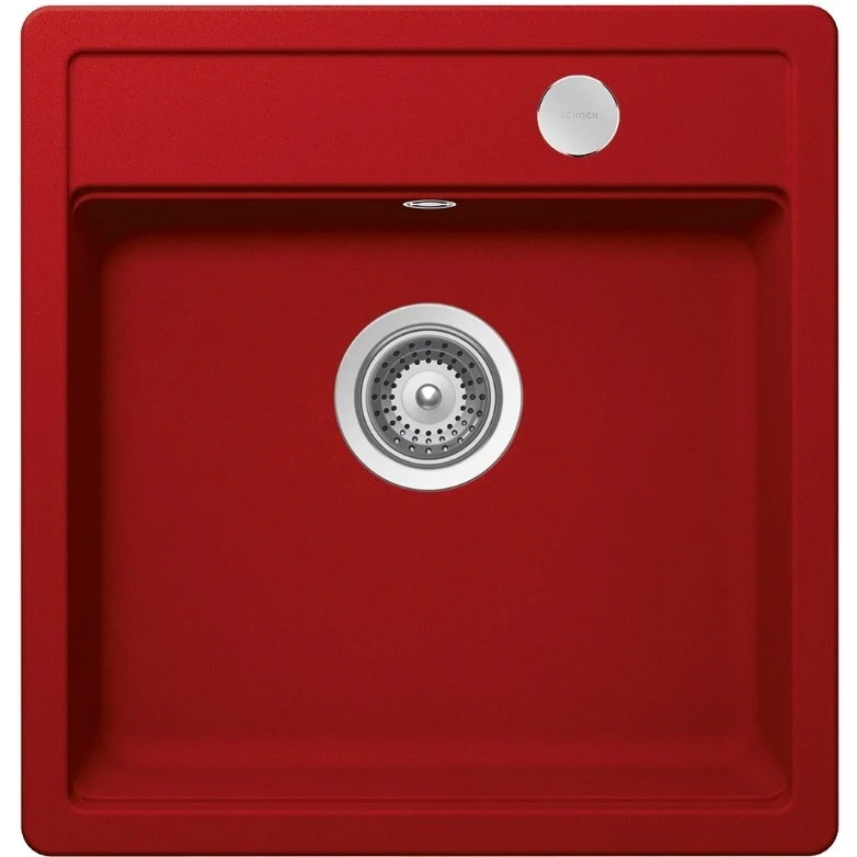 Schock Mono N-100S Chiuveta bucatarie granit Cristadur 49x51 cm, rosu (rouge)