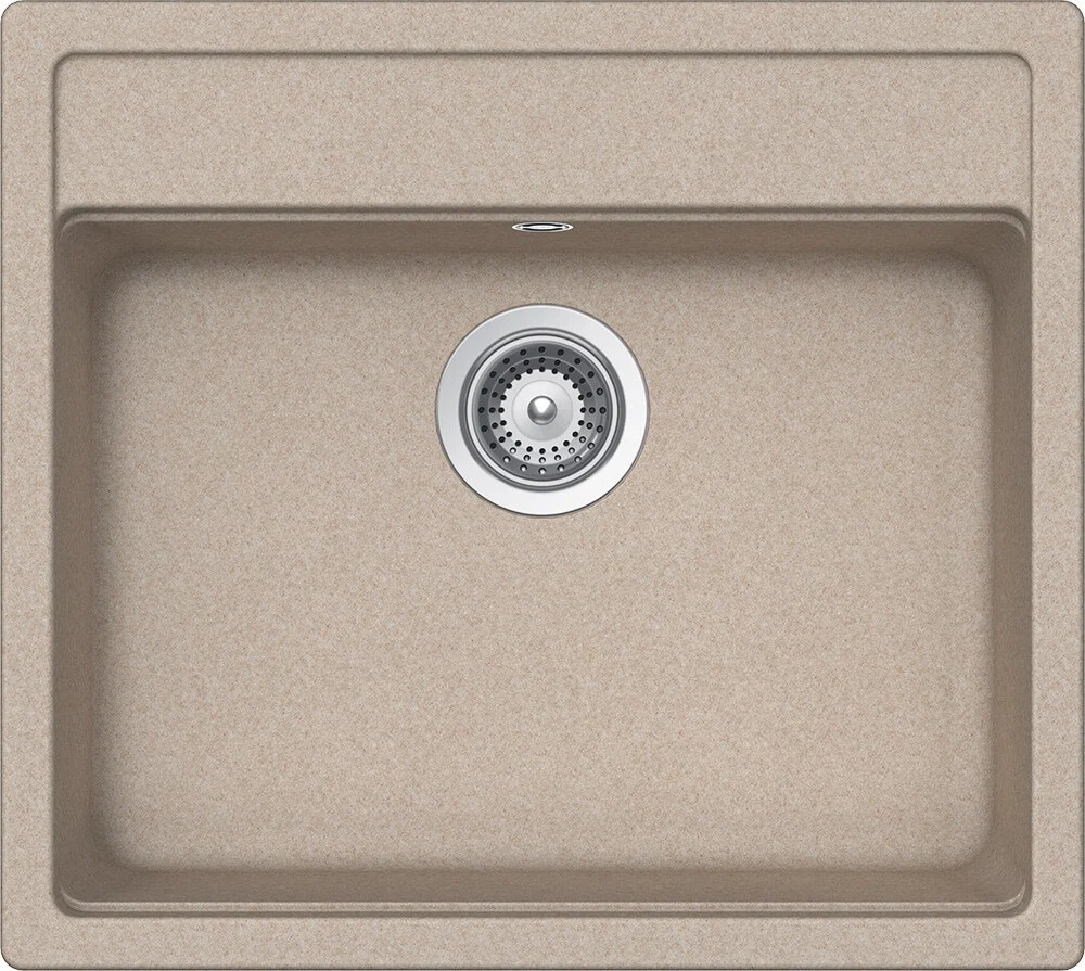 Schock Nemo N-100 Set chiuveta bucatarie granit Cristalite 57x51 cm si baterie Cosmo Sabbia, bej