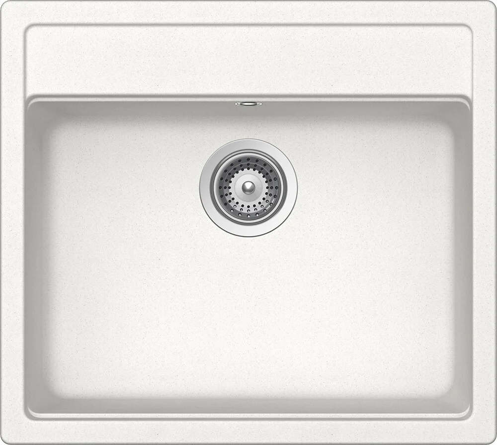 Schock Nemo N-100 Set chiuveta bucatarie granit Cristalite 57x51 cm si baterie Plutos Alpina, alb