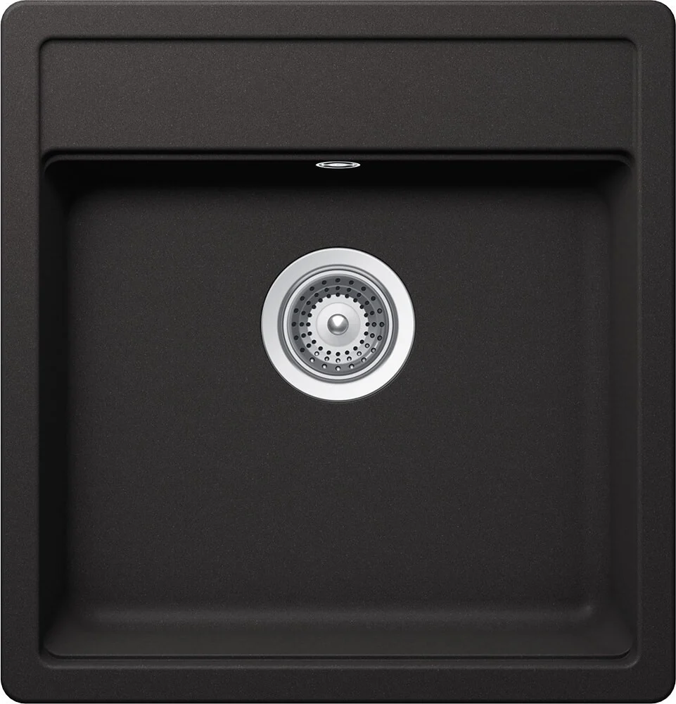 Schock Nemo N-100S Set chiuveta bucatarie granit Cristalite 51x49 cm si baterie Plutos Nero, negru