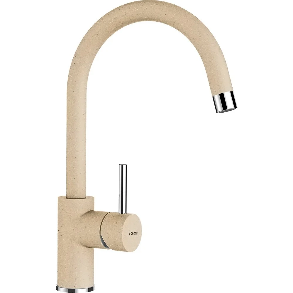 Schock Plutos Baterie chiuveta bucatarie aspect granit Cristalite monocomanda, crem (moonstone)