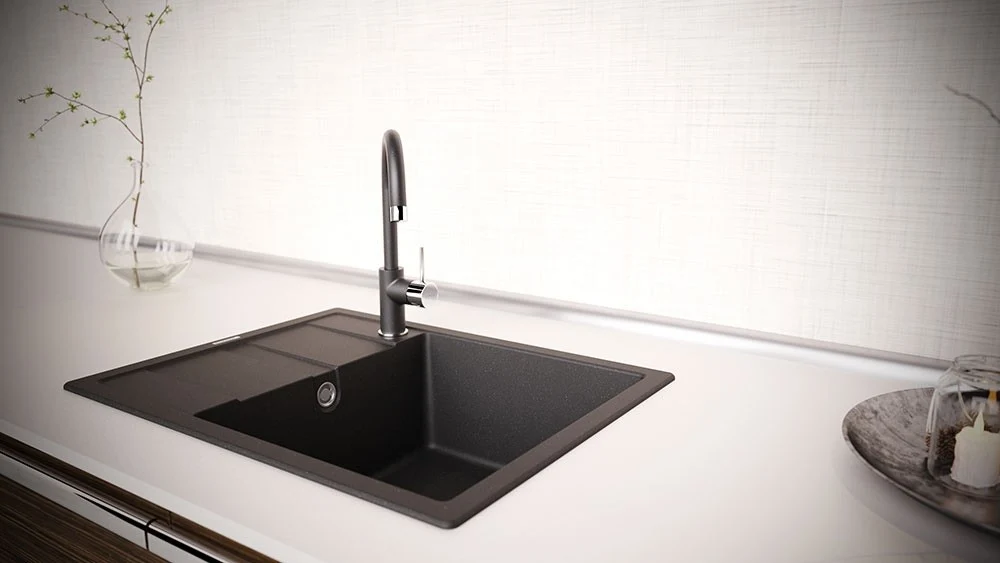Schock Ronda D-100L Chiuveta bucatarie granit Cristalite 65x50 cm, negru (nero)