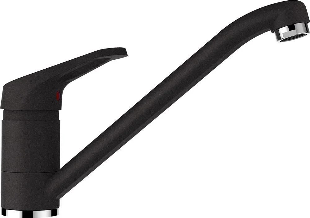 Schock Ronda D-100L Set chiuveta bucatarie granit Cristalite 65x50 cm si baterie Cosmo Nero, negru