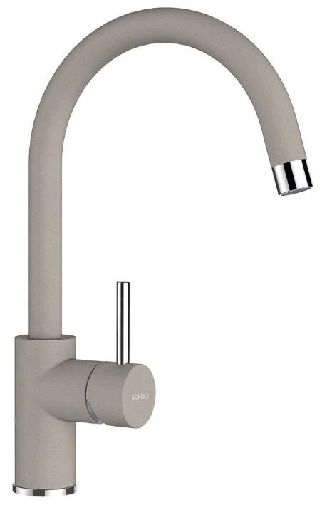 Schock Ronda D-100L Set chiuveta bucatarie granit Cristalite 65x50 cm si baterie Plutos Beton, gri