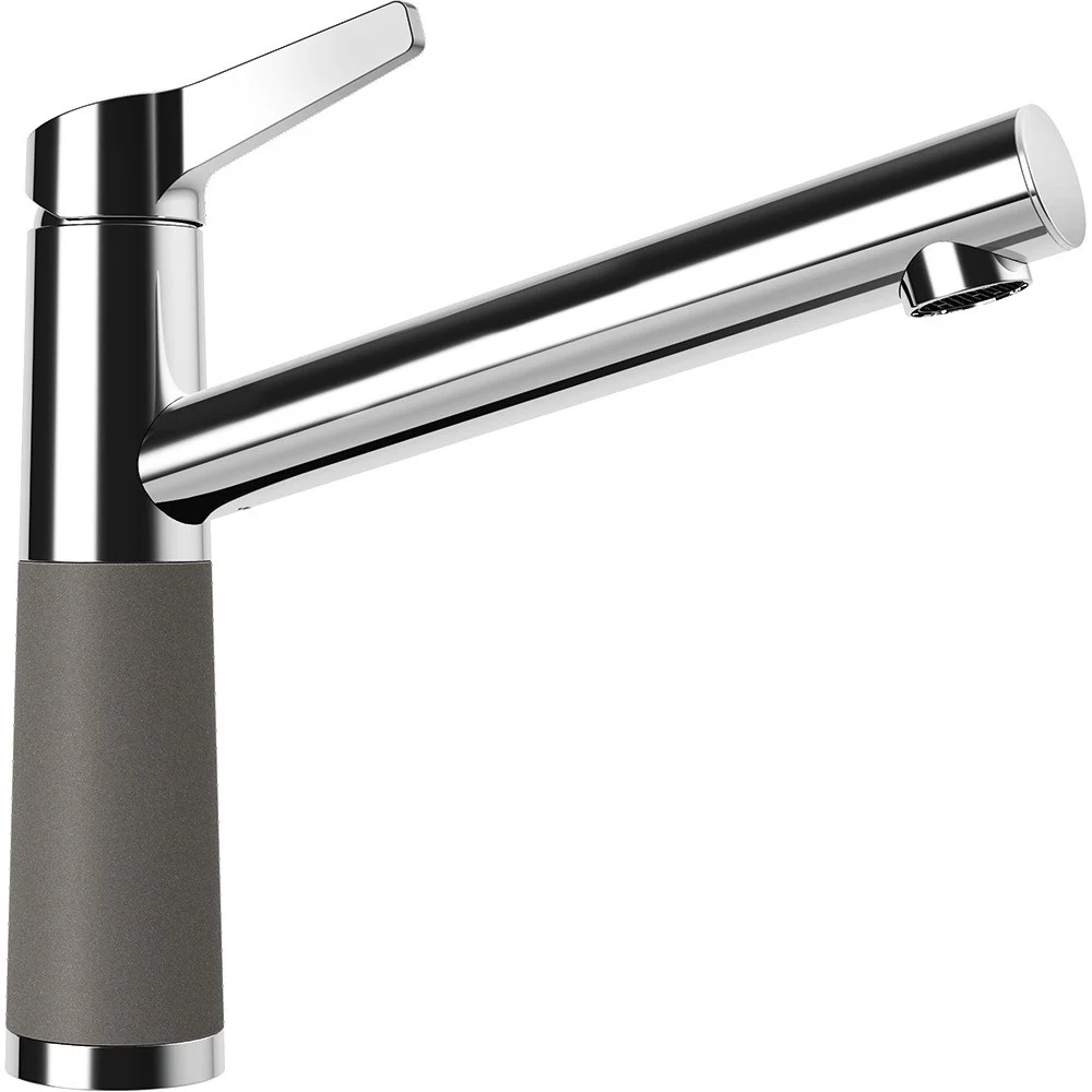 Schock SC-510 Baterie chiuveta bucatarie aspect granit Cristalite monocomanda, crom/gri inchis (asphalt)