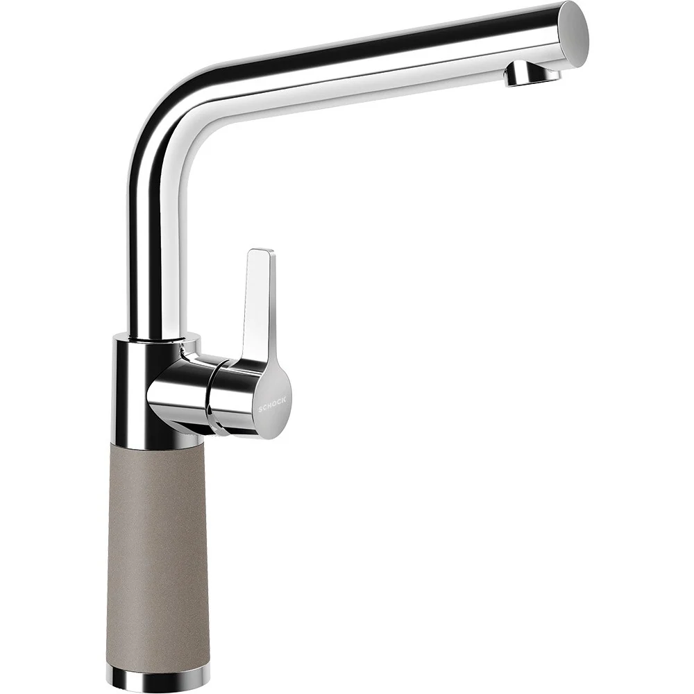 Schock SC-540 Baterie chiuveta bucatarie aspect granit Cristalite monocomanda, crom/gri deschis (concrete)