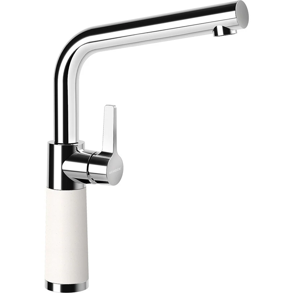 Schock SC-540 Baterie chiuveta bucatarie aspect granit Cristadur monocomanda, crom/alb (polaris)