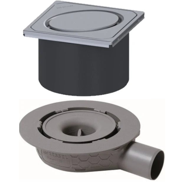 Set promo Sifon de dus Kessel System 125 Premium cu capac de inox