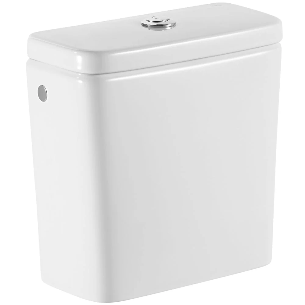 Set promo Vas WC pe pardoseala cu rezervor aparent si capac Roca Debba 36x66 cm evacuare orizontala