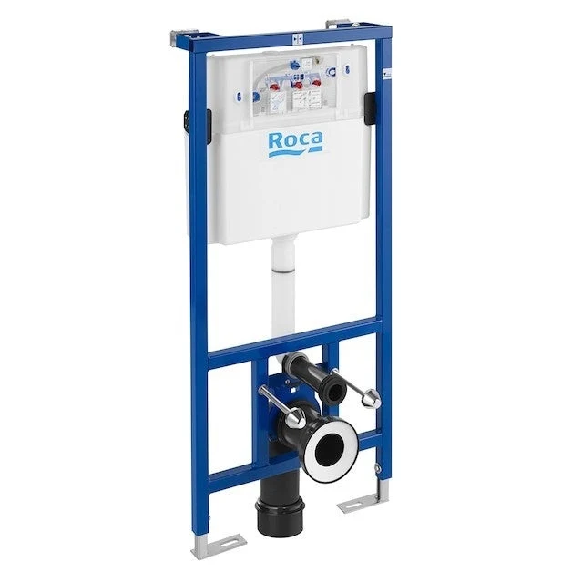 Set promo Vas WC suspendat cu rezervor incastrat si capac soft close Roca Debba Square Rimless 35x54 cm evacuare orizontala