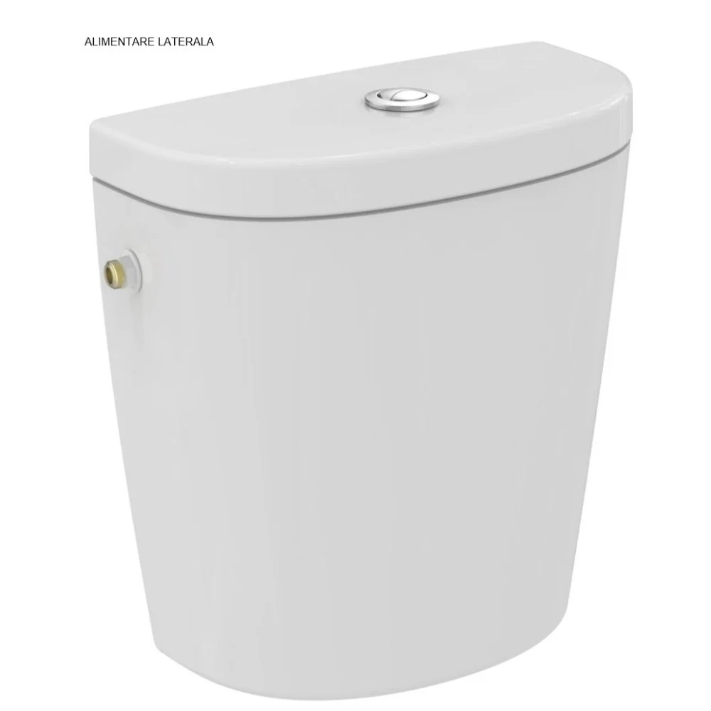 Set Vas WC pe pardoseala cu rezervor aparent si capac Ideal Standard Connect Arc 37x67 cm evacuare orizontala