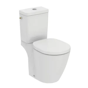Set Vas WC pe pardoseala cu rezervor aparent si capac soft close Ideal Standard Connect Cube 37x67 cm evacuare orizontala