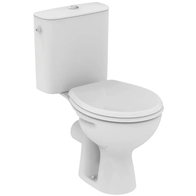 Set Vas WC pe pardoseala cu rezervor aparent si capac duroplast Vidima Ulysse S 37x64 cm evacuare orizontala sau verticala...