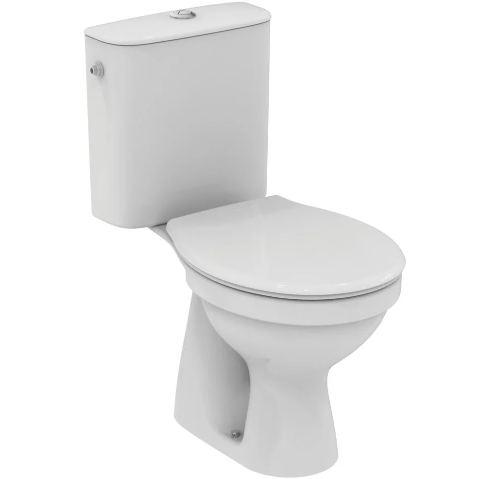 Set Vas WC pe pardoseala cu rezervor aparent si capac Vidima Ulysse S 37x64 cm evacuare verticala