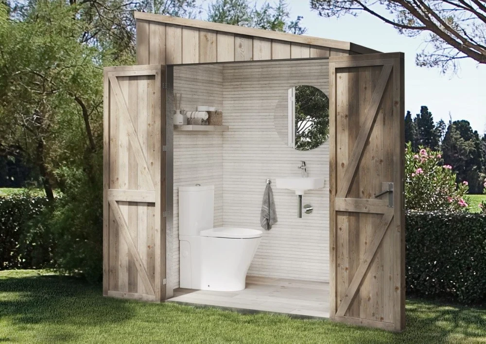 Set Vas WC pe pardoseala cu rezervor aparent si capac soft close Roca Gap D-Trit Rimless 36x64 cm evacuare orizontala