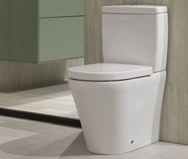 Set Vas WC pe pardoseala cu rezervor aparent si capac soft close Villeroy & Boch O.Novo Rimless 36x61 cm evacuare orizontala