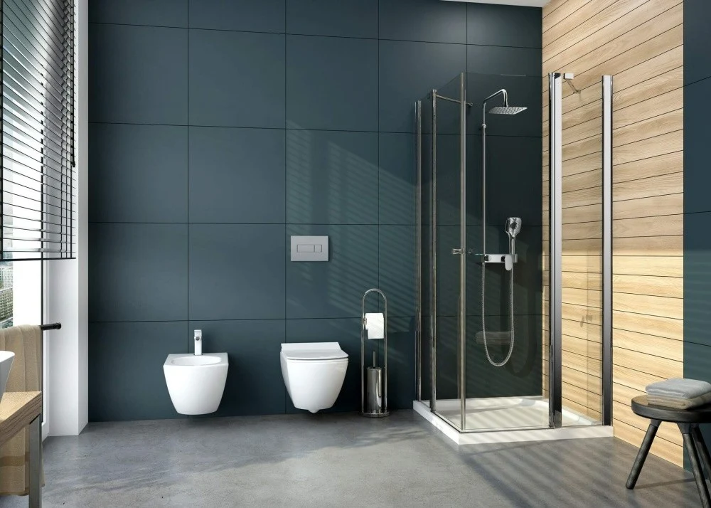 Set Vas WC suspendat cu capac Deante Anemon Rimless 37x52 cm evacuare orizontala