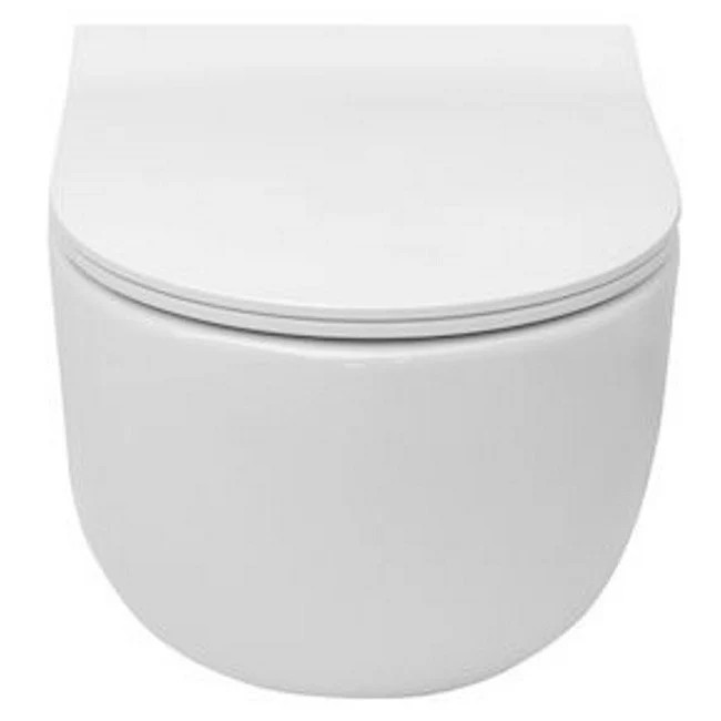 Set Vas WC suspendat cu capac soft close Roca Meridian Rimless 36x48 cm evacuare orizontala