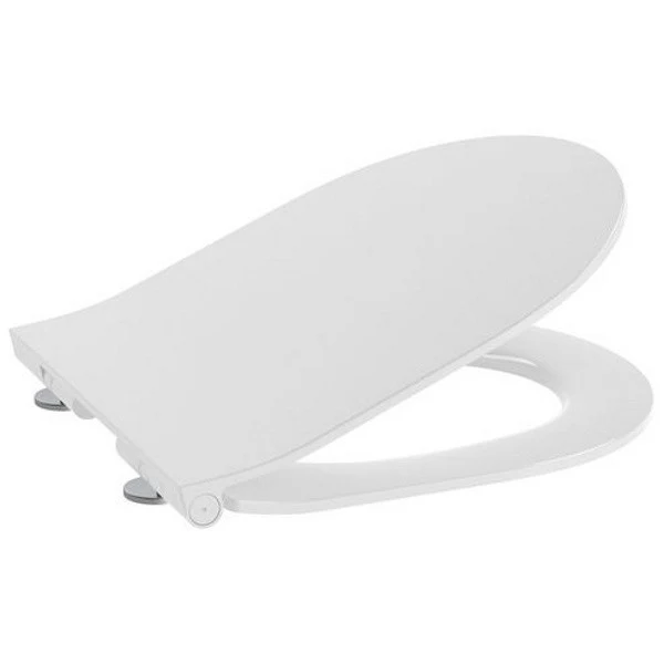 Set Vas WC suspendat cu capac soft close Roca Meridian Rimless 36x48 cm evacuare orizontala