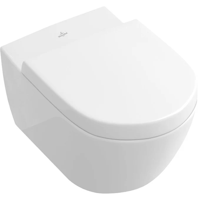 Set Vas WC suspendat cu capac soft close Villeroy & Boch Subway 2.0 37x56 cm evacuare orizontala
