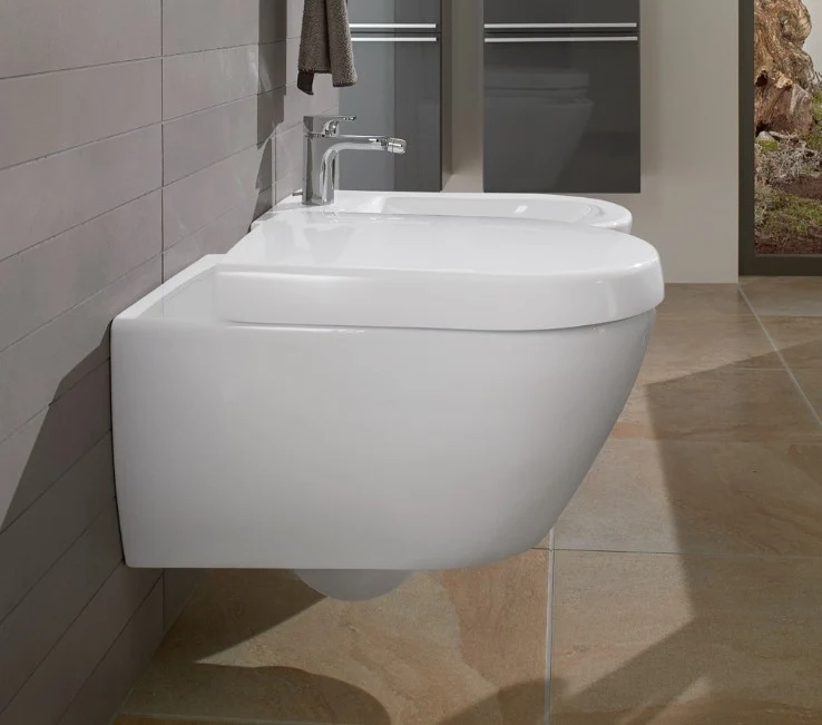 Set Vas WC suspendat cu capac soft close Villeroy & Boch Subway 2.0 37x56 cm evacuare orizontala