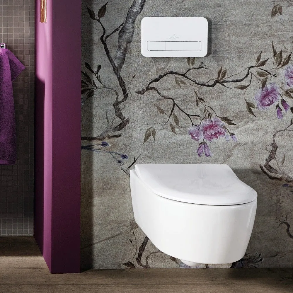 Set Vas WC suspendat cu capac soft close Villeroy & Boch Avento DirectFlush 37x53 cm evacuare orizontala