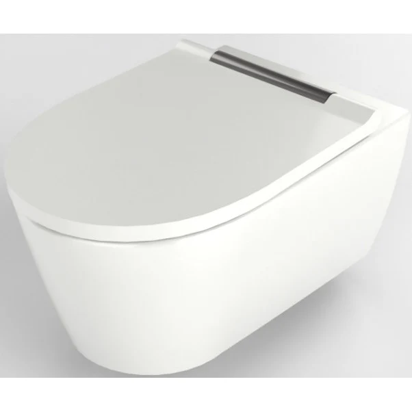 Set Vas WC suspendat cu capac soft close Geberit One 37x54 cm evacuare orizontala
