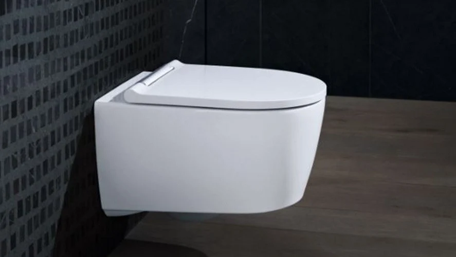 Set Vas WC suspendat cu capac soft close Geberit One 37x54 cm evacuare orizontala