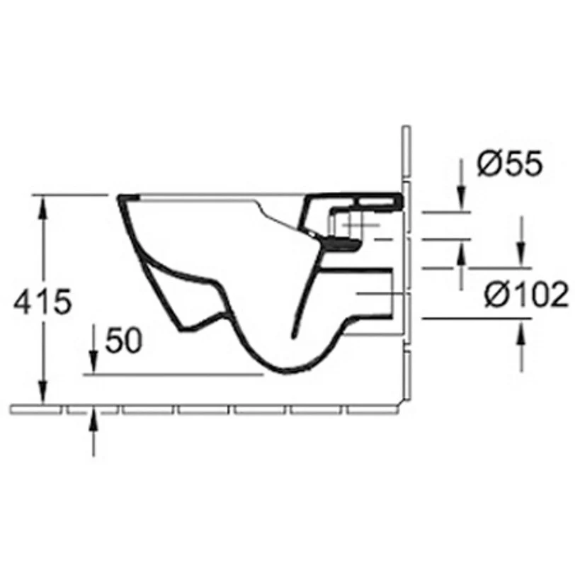 Set Vas WC suspendat cu capac soft close Villeroy & Boch Subway 2.0 37x56 cm evacuare orizontala, sistem spalare DirectFlush
