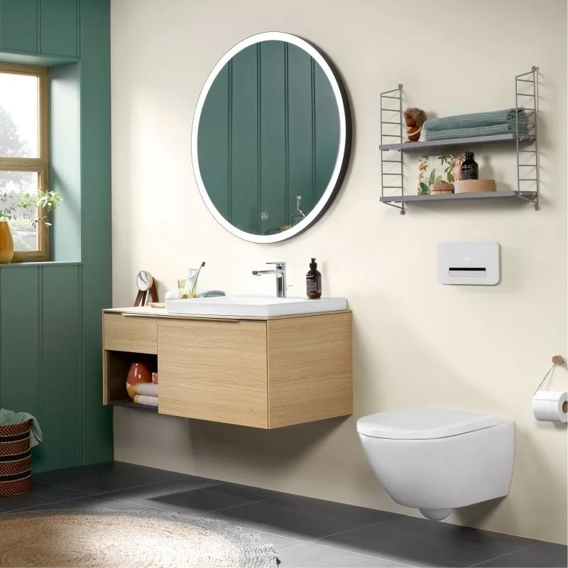 Set Vas WC suspendat cu capac soft close Villeroy & Boch Subway 3.0 TwistFlush 37x56 cm evacuare orizontala