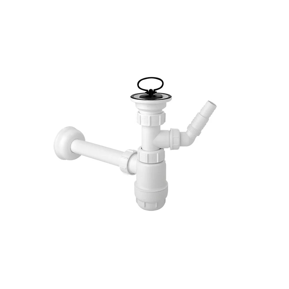 Sifon chiuveta flansa Ø60 mm cu racord masina de spalat McALPINE BOTTLE 5/4” Ø32 mm