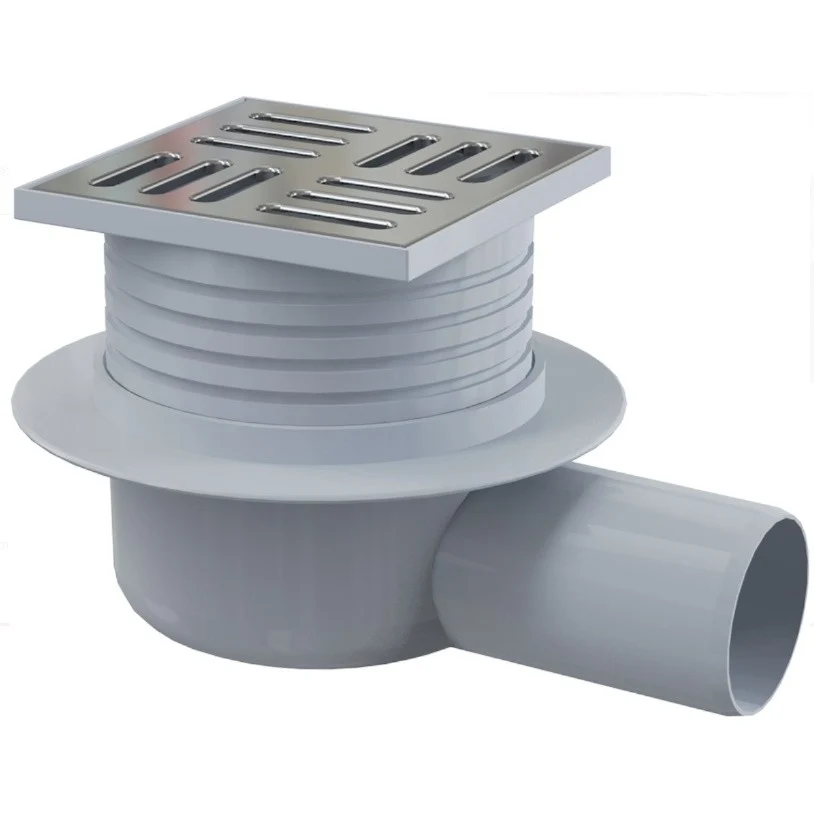 Sifon pardoseala Alcadrain cu evacuare laterala Ø5 cm, capac crom