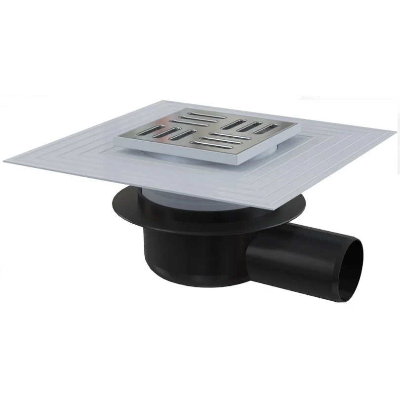 Sifon pardoseala Alcadrain cu evacuare laterala Ø5 cm, capac inox