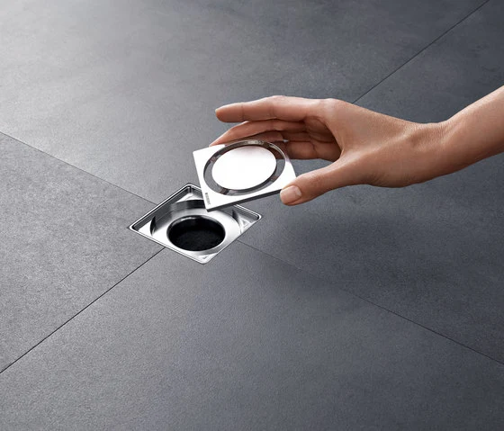 Sifon pardoseala Geberit CleanLine H6 cm, cu gratar inox integrat
