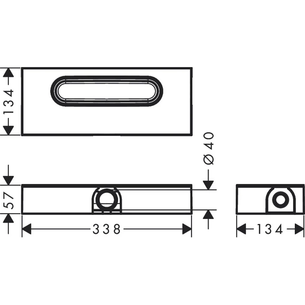 Sifon pardoseala Hansgrohe uBox H6 cm, pentru instalare plata