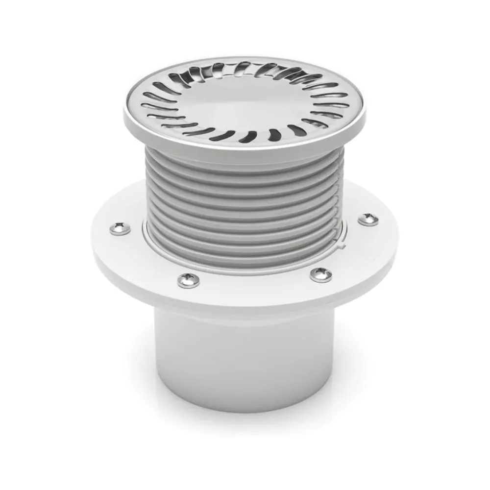 Sifon de pardoseala MCH cu iesire verticala DN 110/H reglabil, rotund cu guler/flansa