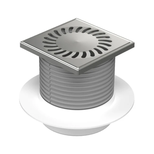 Sifon de pardoseala MCH cu iesire verticala DN 50/H reglabil, rectangular cu guler/flansa